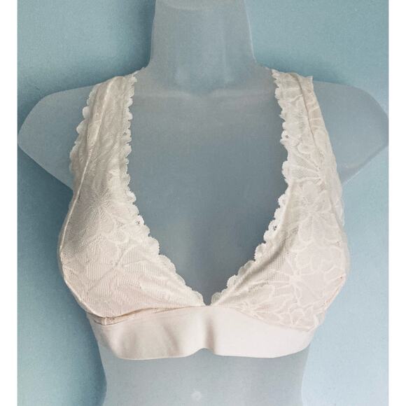 Victoria's Secret PINK Lace Bralette White Large-DD - Picture 1 of 9